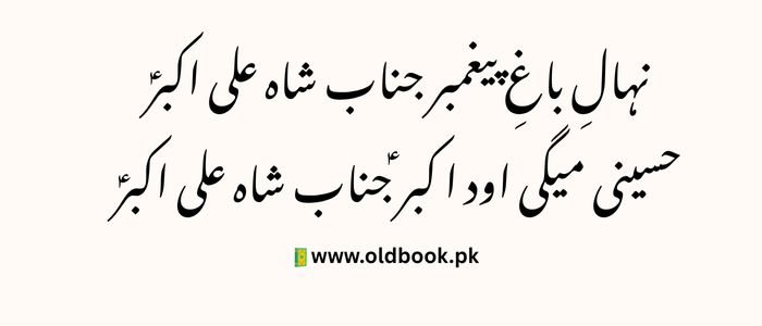 Nihal e Bagh e Paighambar Balti Qasida Hazrat Ali Akbar Lyrics